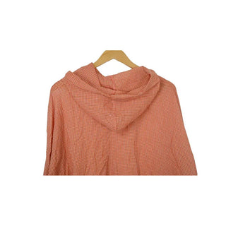 Summer check hooded shirt
