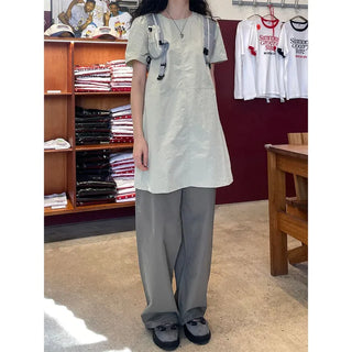 Wide-leg pleated pants