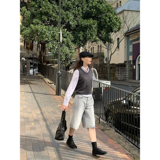 Wool knit vest