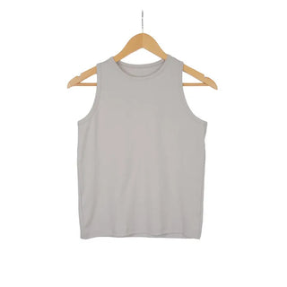 Round neck basic sleeveless top