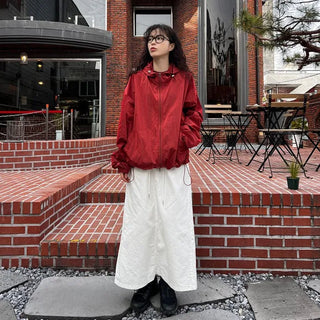 String cotton long skirt