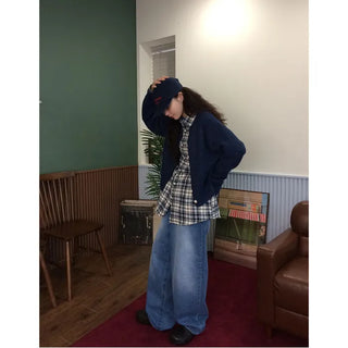 Round wool cardigan