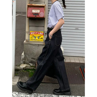 Synthetic leather platform loafers