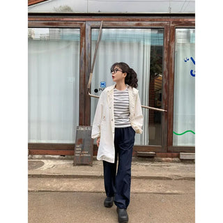 String Hooded Military Jacket Parka