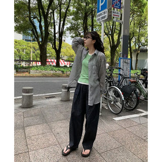 Banding Summer Balloon Denim Pants