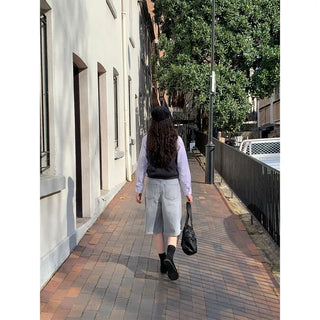 Wool knit vest