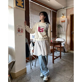 Wide-wash denim pants