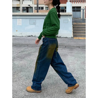 Vintage Wash Denim Pants