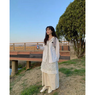 Flower lace sleeveless dress