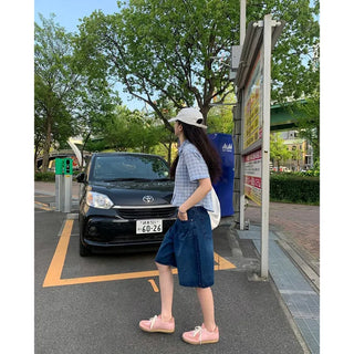 Bermuda shorts denim pants