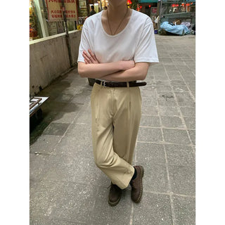 Daily U-neck short-sleeved T-shirt