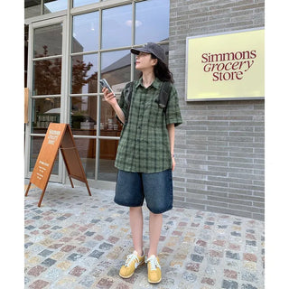 5/8 length denim pants