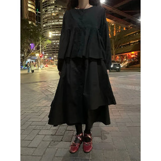 Asymmetrical long skirt