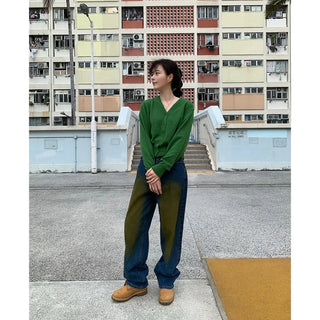 Vintage Wash Denim Pants