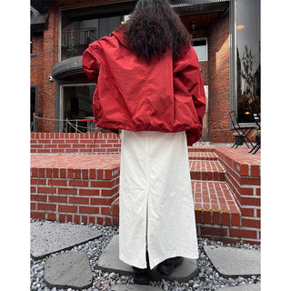 String cotton long skirt