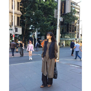 Polka dot long dress