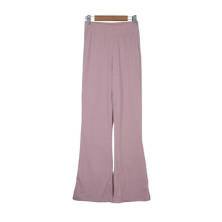Ribbed elastic waist pants