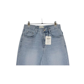 Wide-wash denim pants