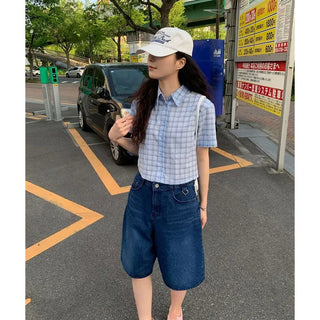 Bermuda shorts denim pants