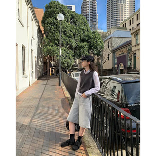 Wool knit vest