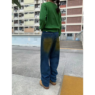 Vintage Wash Denim Pants