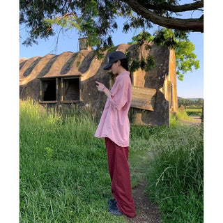 Wide-leg pleated pants