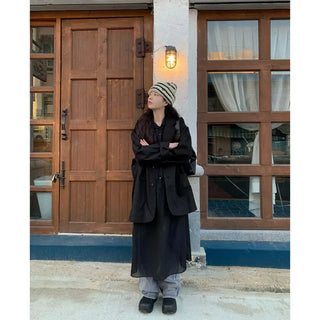 Oversized linen jacket