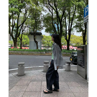 Banding Summer Balloon Denim Pants
