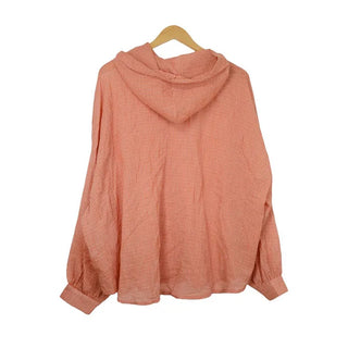 Summer check hooded shirt