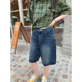 5/8 length denim pants