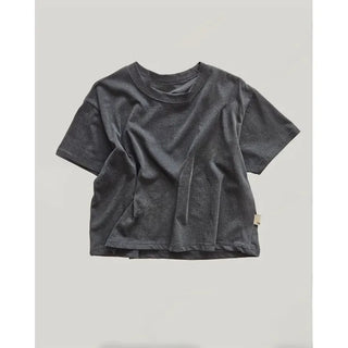 Basic color pigment short-sleeved T-shirt