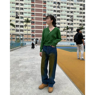 Vintage Wash Denim Pants