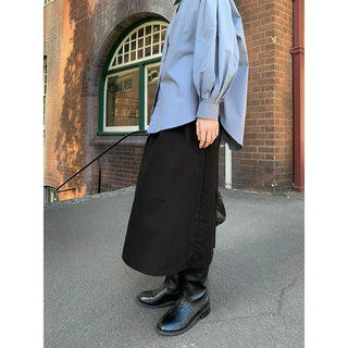 Basic long flared skirt