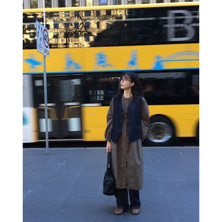 Polka dot long dress
