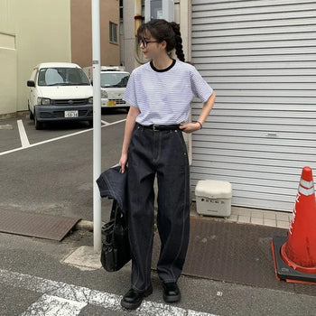 Synthetic leather platform loafers