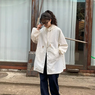 String Hooded Military Jacket Parka