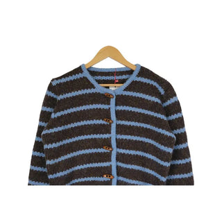 Striped wool cardigan