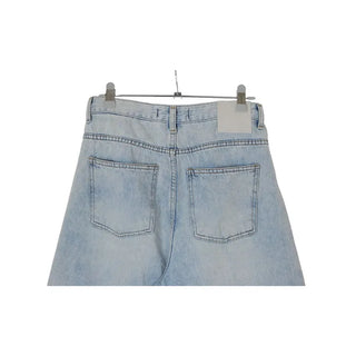 Balloon cotton washed denim pants
