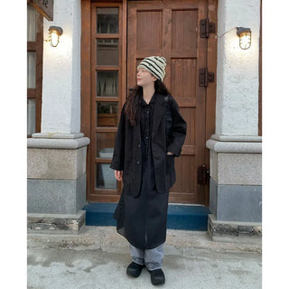 Oversized linen jacket