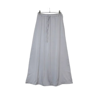 A-line satin long skirt