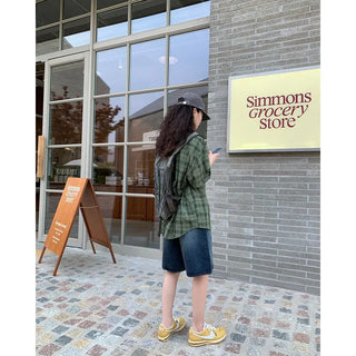 5/8 length denim pants