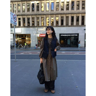 Polka dot long dress