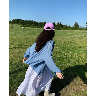 Summer check hooded shirt