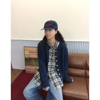 Round wool cardigan