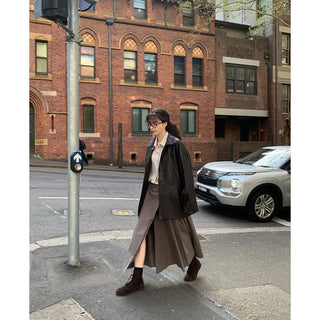 Oversized leather jacket