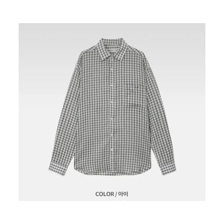 Oversized linen check shirt