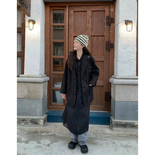 Oversized linen jacket