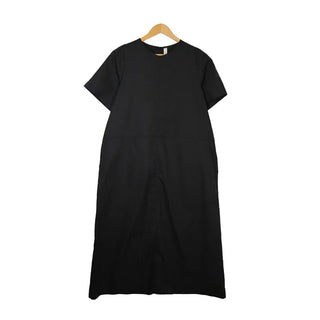 Back pocket stitch long dress