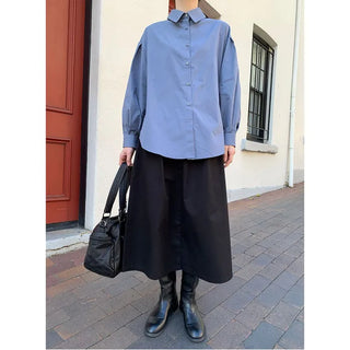 Basic long flared skirt
