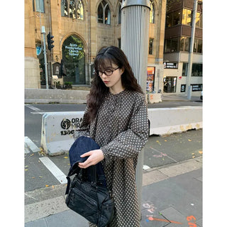 Polka dot long dress